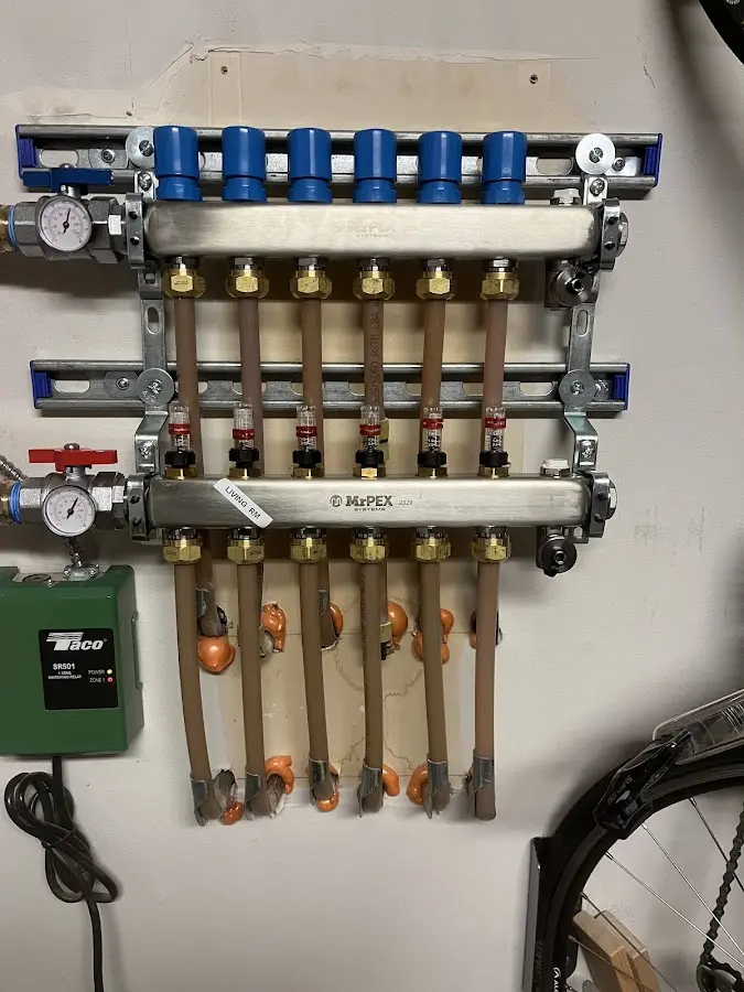 Plumber performing Gas Line Installation at a residential property in Portland